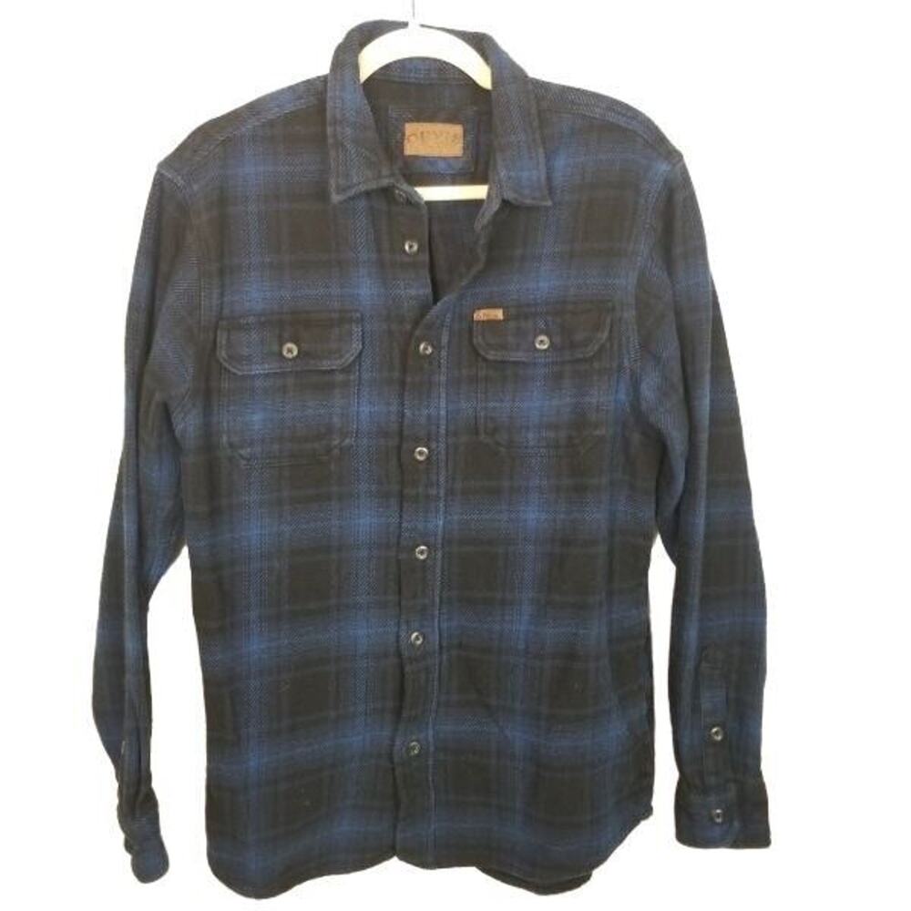 Orvis Mens Heavyweight Plaid Flannel Shirt M Gorpcore Outdoor Workwear Utility
